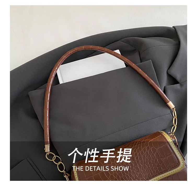 Neue Trendige Schwarze Quadratische Unterarmtasche Modische Damen-Satteltasche Lässige Einzel-Schultertasche Weiche PU-Leder Crossbody-Tasche für Frauen – Detail 4