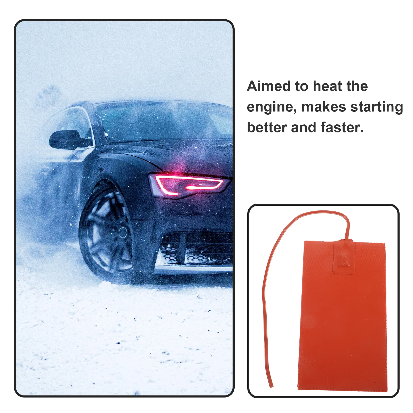 

Oil Tank Pad Universal Silicone Engine Heating Pad For Cold Weather Adhesive Engine Block Heater Pan Hydraulic Fluid Heater