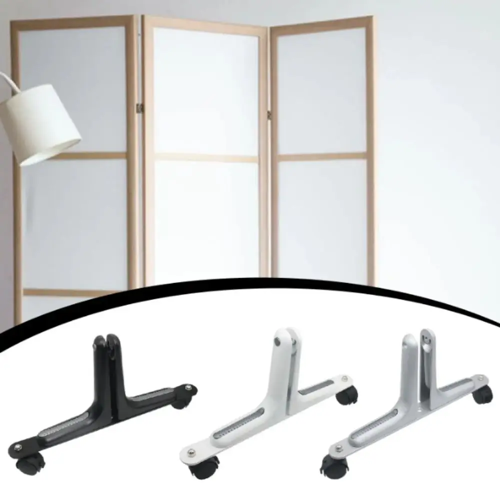 

Adjustable Room Divider Screen Holder Aluminum Alloy Movable Wheels Privacy Screen Stand Divider Heavy Duty Mobile Screen Base