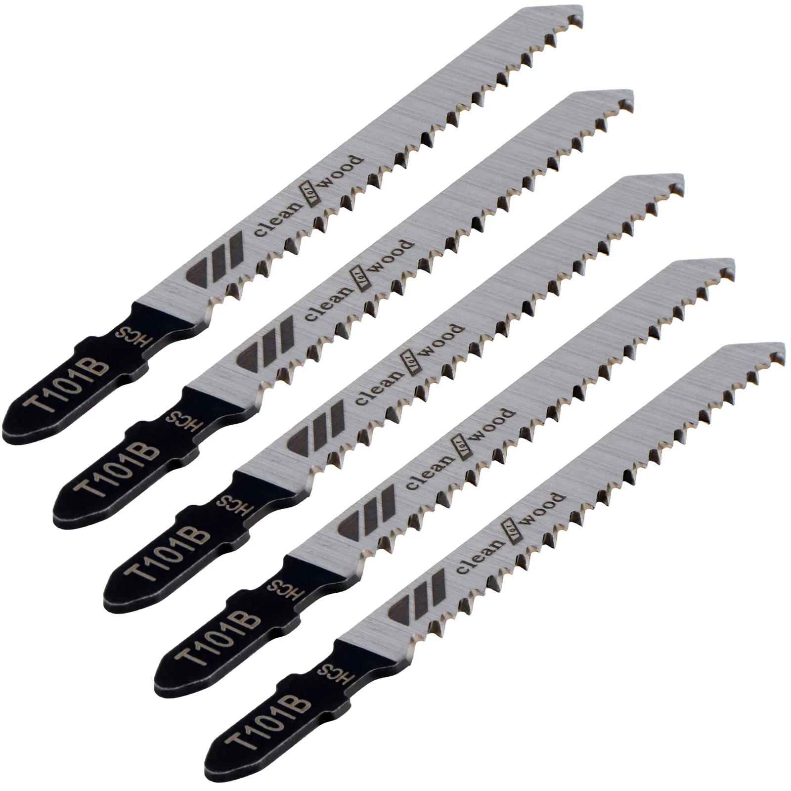 5pcs/lot T101B 100mm High-carbon Steel Reciprocating Saw Blades Straight Cutting Jig Saw for Woodworking / Plastic PVC