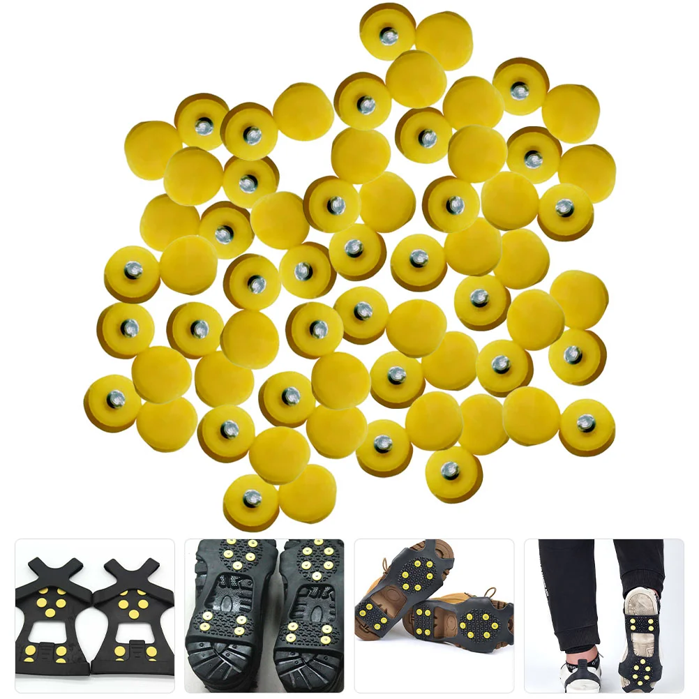 100 Pcs Cleats Spike Crampon Practical Peg Anti-slip Piked Nail Snowfield Grippers Boots for Men