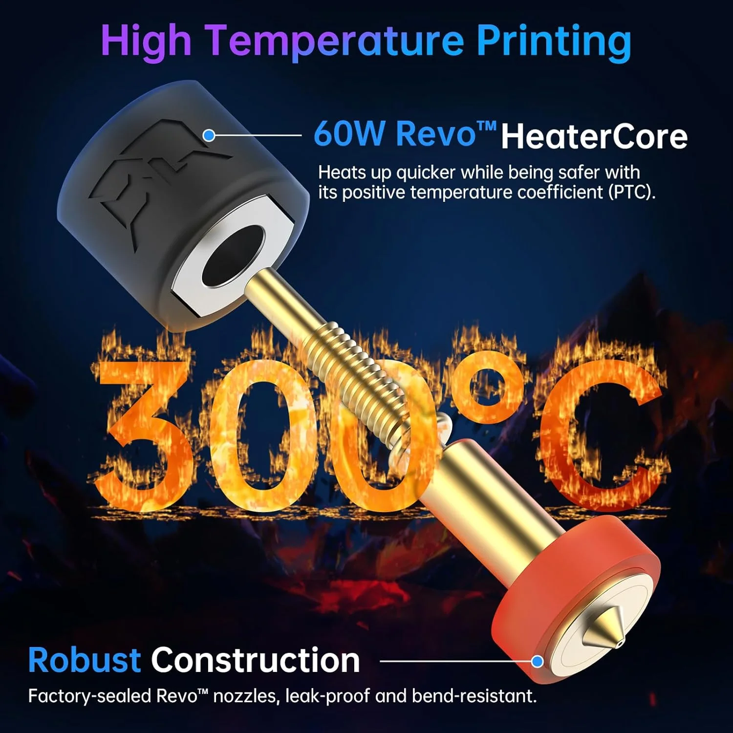

BIGTREETECH Panda revo P1 X1 Hotend E3D Brass V6 Nozzle High Flow 60W ceramic heater Compatible original Bambu P1 X1C 3D Printer