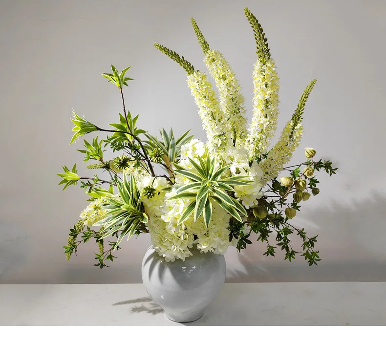 مجموعة زهور ترتيب الزهور المقلدة الفاخرة الحديثة الخفيفة