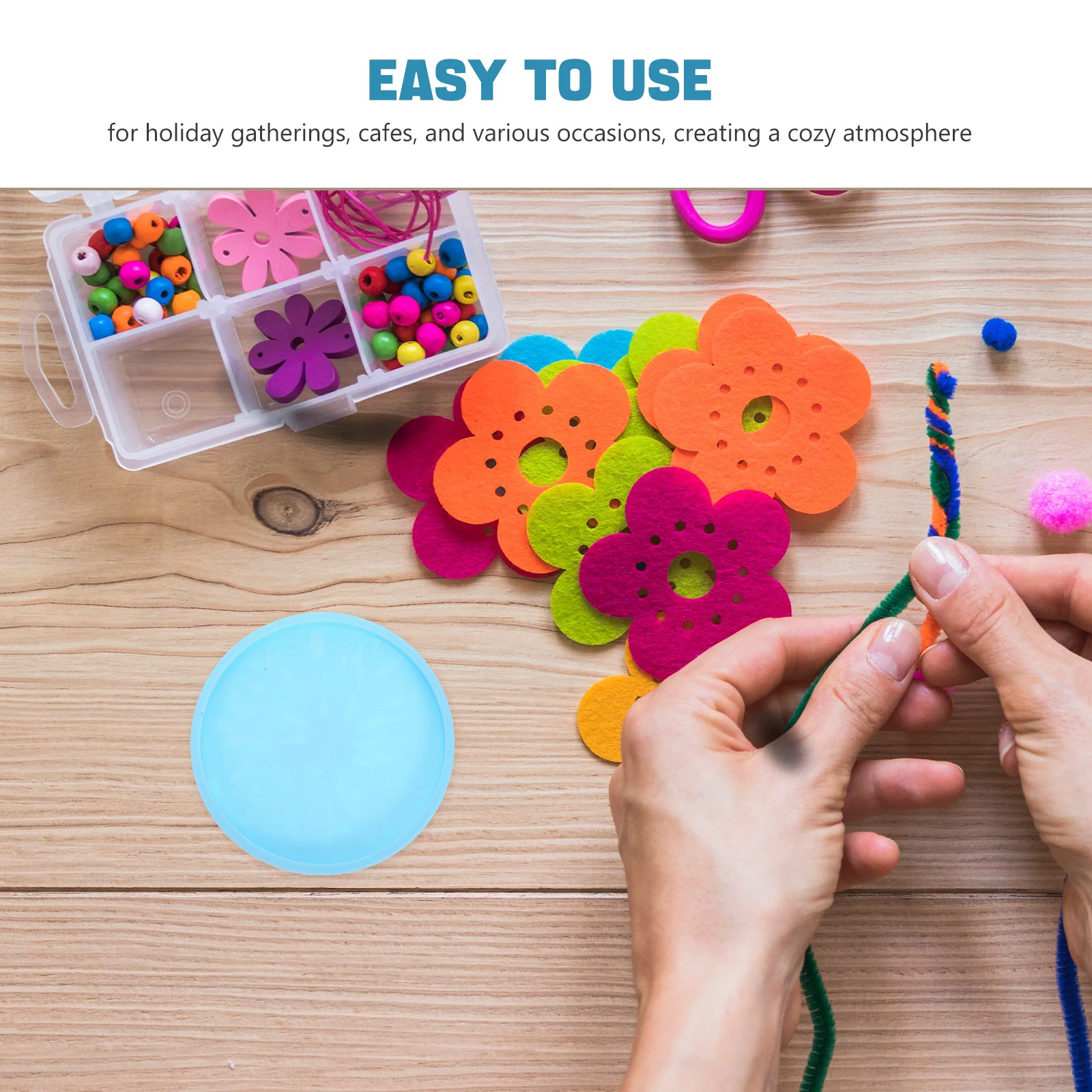 قالب كوستر ثلاثي الأبعاد من السيليكون المستدير على شكل ندفة الثلج للراتنج DIY قالب كوستر إيبوكسي للحفلات والمقهى