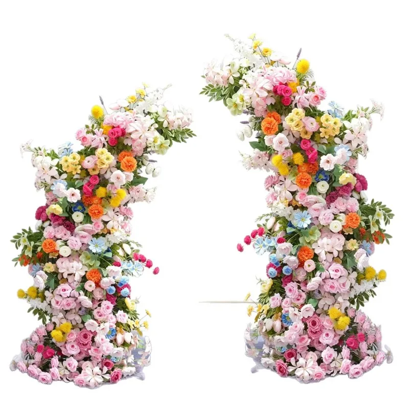 Flower Arch Wedding Party Stage Background Venue Decoration Flower Arrangement