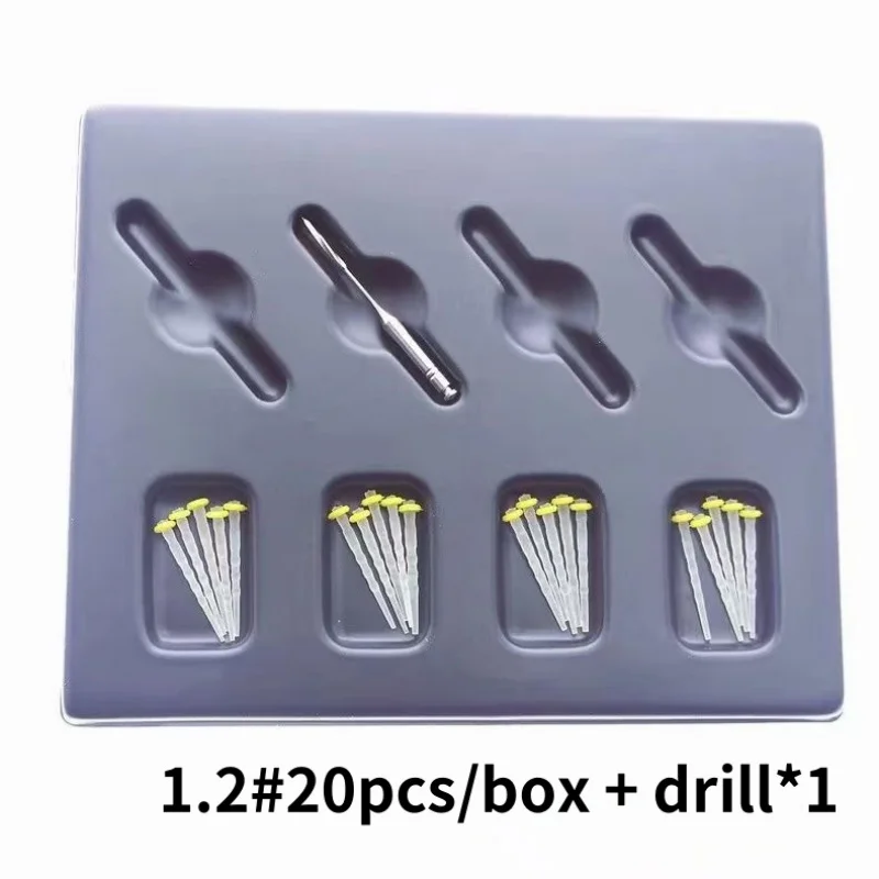 20 шт./кор., стоматологические волокнисты, сверла, смешанный комплект, прямой винт, кварцевое стекловолокно, смола, столб, ворс корневых каналов, восстанавливающие материалы
