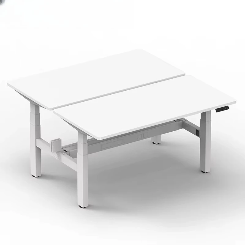 Modern 4-Leg Quick Install Height Adjustable Desk Ergonomic Electric Back to Back Standing Desk Frame for Office Workstations