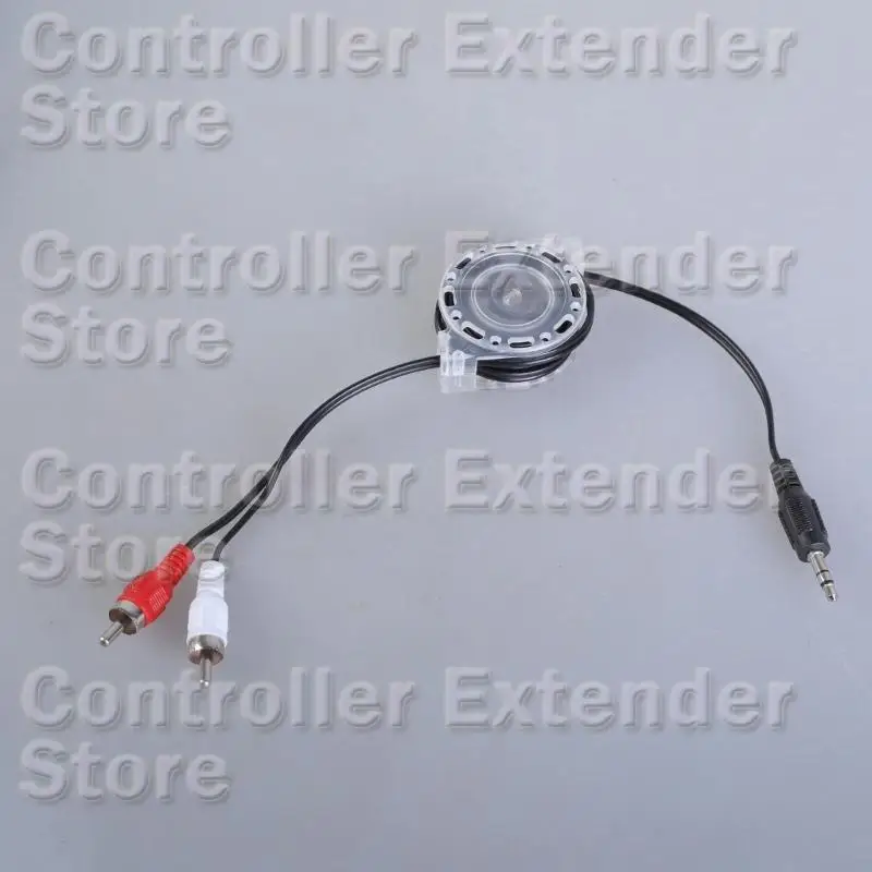 N84B 3.5 mm a 2RCA Cable telescópico 3.5 mm Macho a 2RCA Male Splitter Adaptador Cable estéreo para tableta Teleatros del