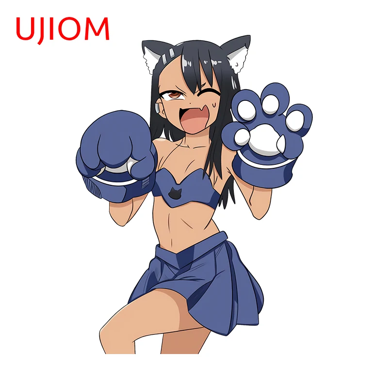 UJIOM Pretty Anime Cats Ear Girl Wall Stickers Playful Vivid Cartoon Fashionable Decal Creative Vinyl Wallpapers Home Decor