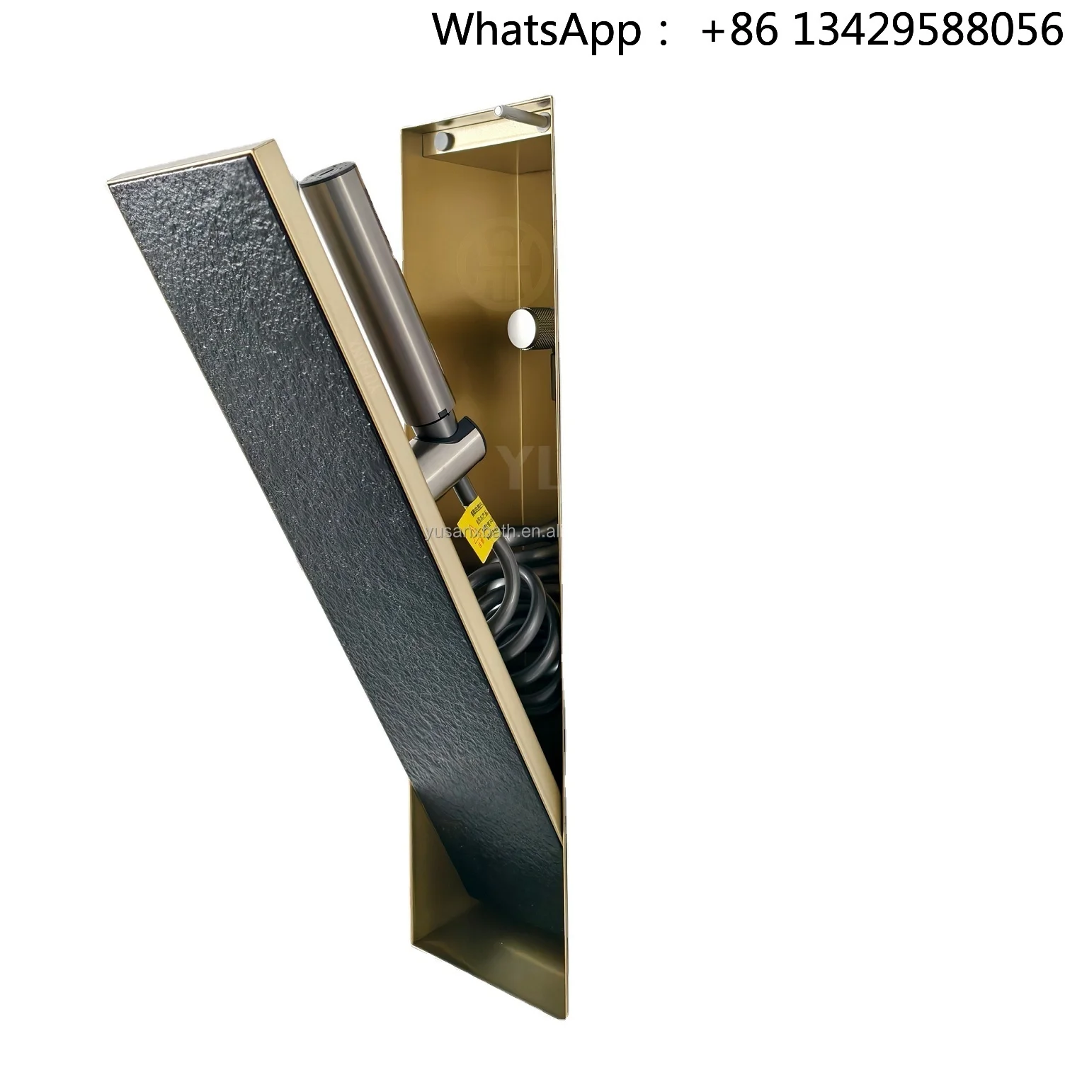 Modern 304 Stainless Steel Bathroom Cleaning Sprayer Niche Hot Cold Water Flusher Hidden Recessed Tile Insert Hotels