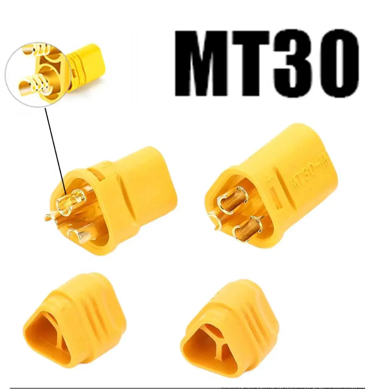 MT30 Male Female Three-Prong Motor Plug DC Brushless Motor Connector 2mm 3-pin Male /Female connector Plug For RC Lipo Battery R
