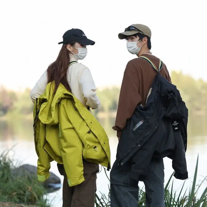 

Зимняя уличная высокопроизводительная тройная горная куртка с капюшоном | Спецодежда для пар - стильное пуховое пальто