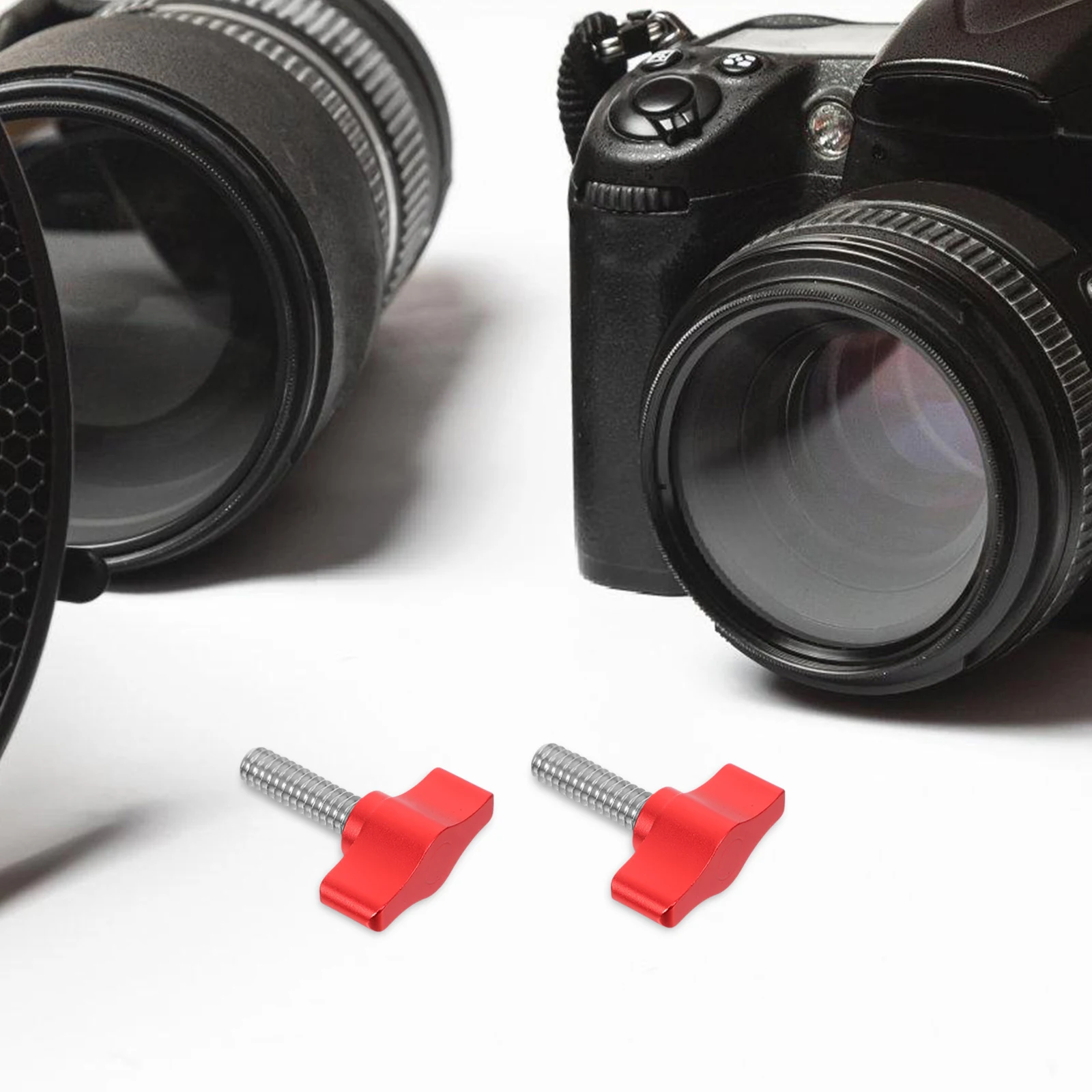 

4pcs Thumb Screws 1/4X20.4 T-Shaped Handle Clamping Knobs For Camera Mounts Tightening Grip Durable Aluminum Wing Screw Fastener