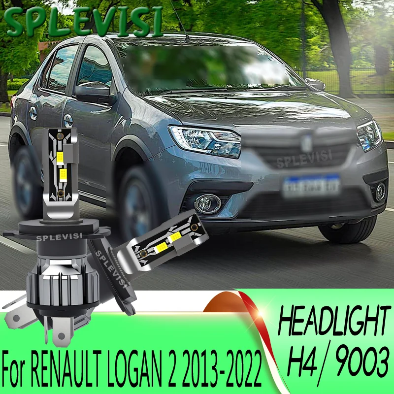 IP68 Waterproof Long-Lasting Instant-On h4 LED Headlight For RENAULT LOGAN 2 2013 2014 2015 2016 2017 2018 2019 2020 2021 2022