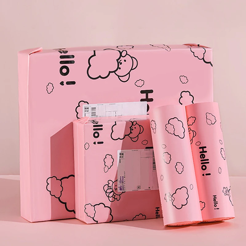 10Pcs Colorful Bear Courier Bag Envelope Packaging Bags Pink Waterproof Self Adhesive Seal Pouch Shipping Bag Transport Bag view 4