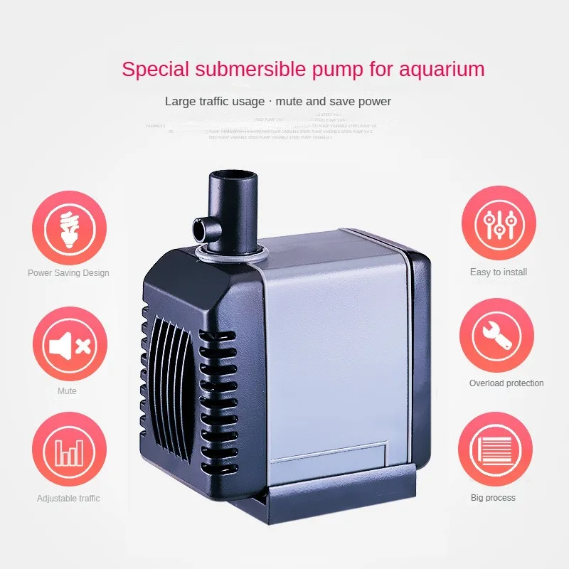 Powerful and Quiet Water Pump for Fish Tank and Fountain Atman AT-301S 302S 303S 304S 305S 306S Fish Tank Water Pump