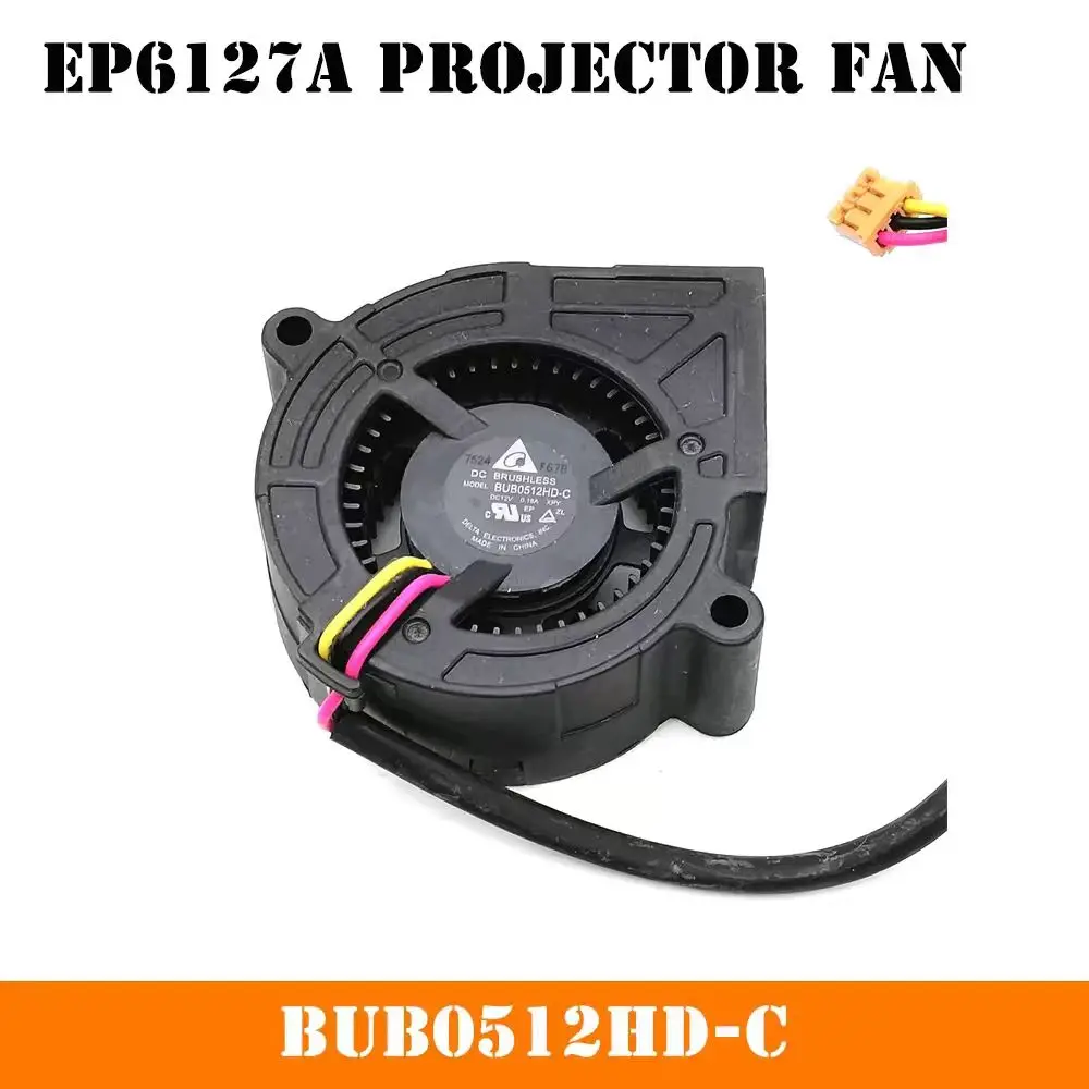 BUB0512HD-C 5cm 5020 DC DC12V 0.18A Three Lines 3-Pin For EP6127A Projector Turbo Blower Fan