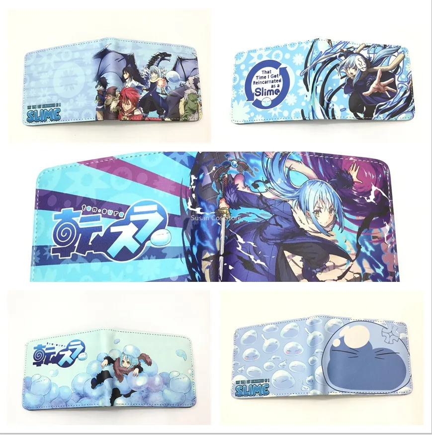 Rimuru Tempest Wallet accessories Slime Japanese anime That Time I Got Reincarnated Slime PU leather folding bag Cosplay gift