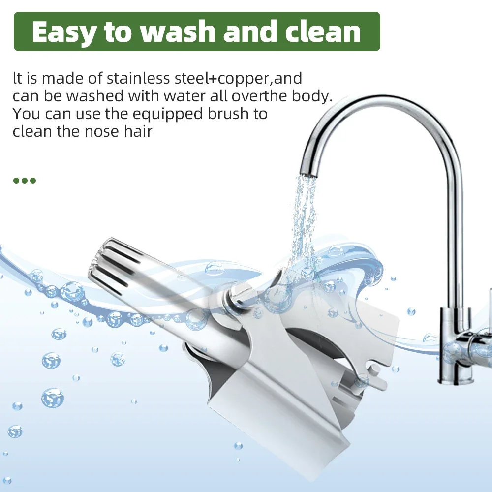 Mini rifinitore per orecchie da naso impermeabile per uomo parrucchiere rasoio per rasoio da naso portatile lavabile manuale in acciaio inossidabile