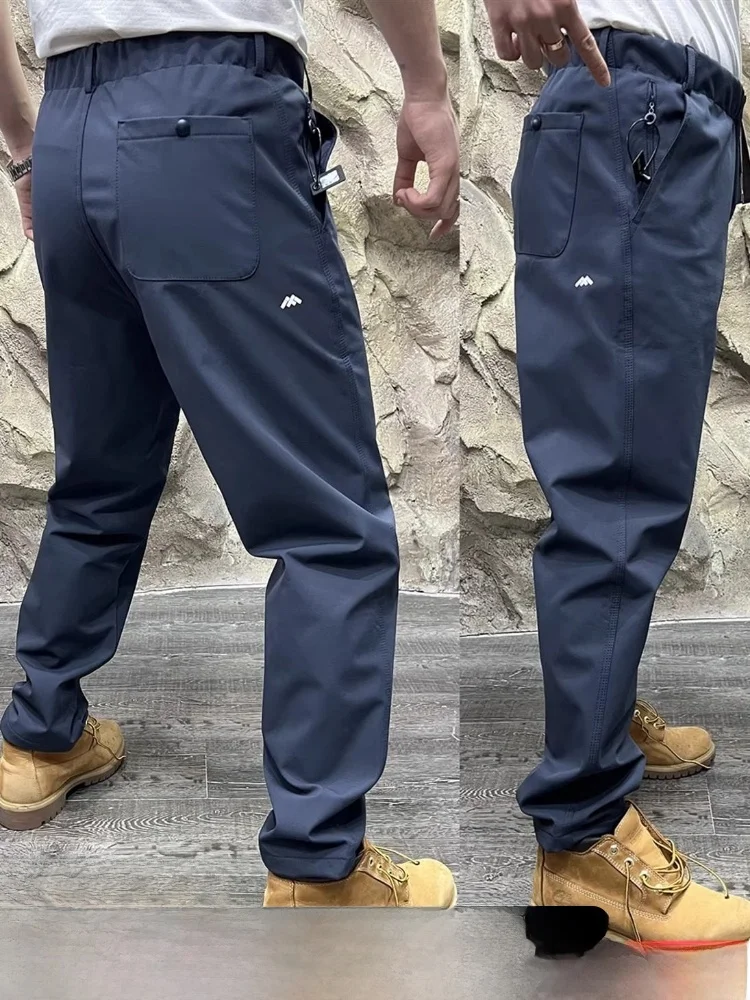 

Водонепроницаемые уличные мужские повседневные брюки на подкладке, ветрозащитные осенне-зимние прямые брюки, молодежные брюки из полиэфирного волокна