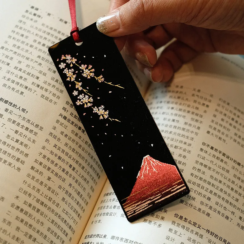 Japanese Yamanaka Lacquer Bookmark Maki-e Craft High-end Handmade Creative Gift
