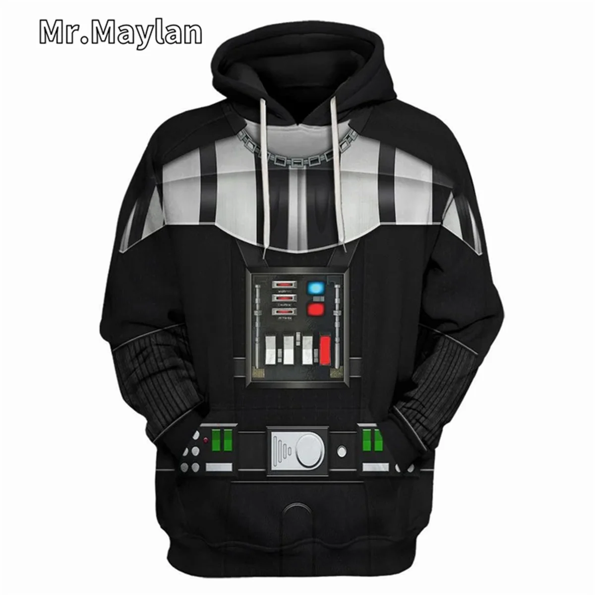 Darth Vader uniforme Costume Cosplay 3D stampato Unisex felpa con cappuccio da uomo Streetwear Zip Pullover giacca Casual Tracksuits-01