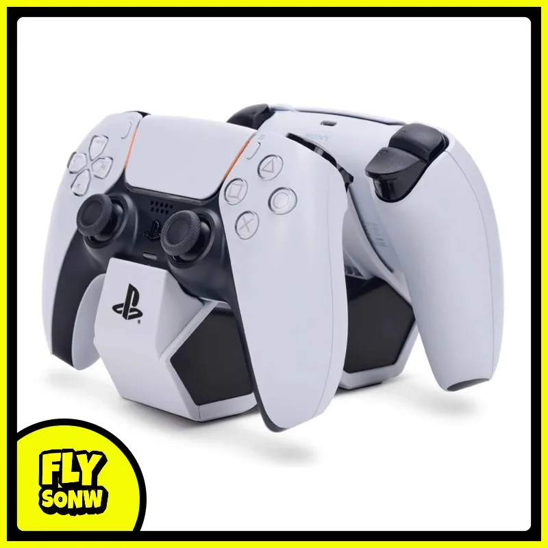 شاحن وحدة التحكم POWER A PS5، شاحن قاعدة تركيب الأصلي المعتمد من PlayStation، شاحن قاعدة PowerA، PS الأصلي PS5 DualSense