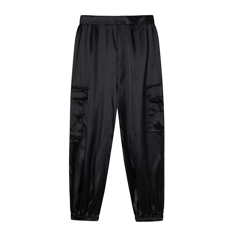 2024 Europäisches und amerikanisches grenzüberschreitendes neues modisches Damen-Kleidungsset aus glattem Satin mit halben Ärmeln, zweiteiliges Freizeit-Set – Detail 14