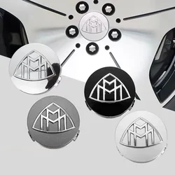 4pcs 75mm Maybach logo Car Emblem Wheel Center Hub Cap auto Rim refit dust-proof Badge Covers S480 S500 GLS Sticker Accessories