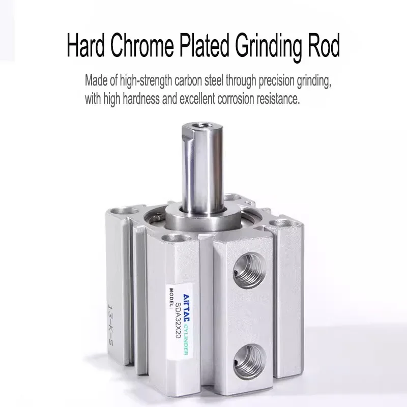 AirTAC Original SDA20/25/32/40/50mm Caliber Compact Thin Cylinder With a Stroke Of 5-100mm Double Acting Aluminum Cylinder