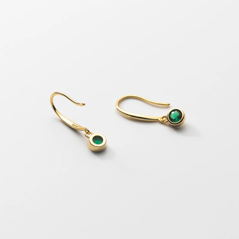 KAMIRA-pendientes de plata de ley 925 para mujer, aretes colgantes de circonita verde de lujo, joyería exquisita de oro de 18k, estilo clásico, 2022