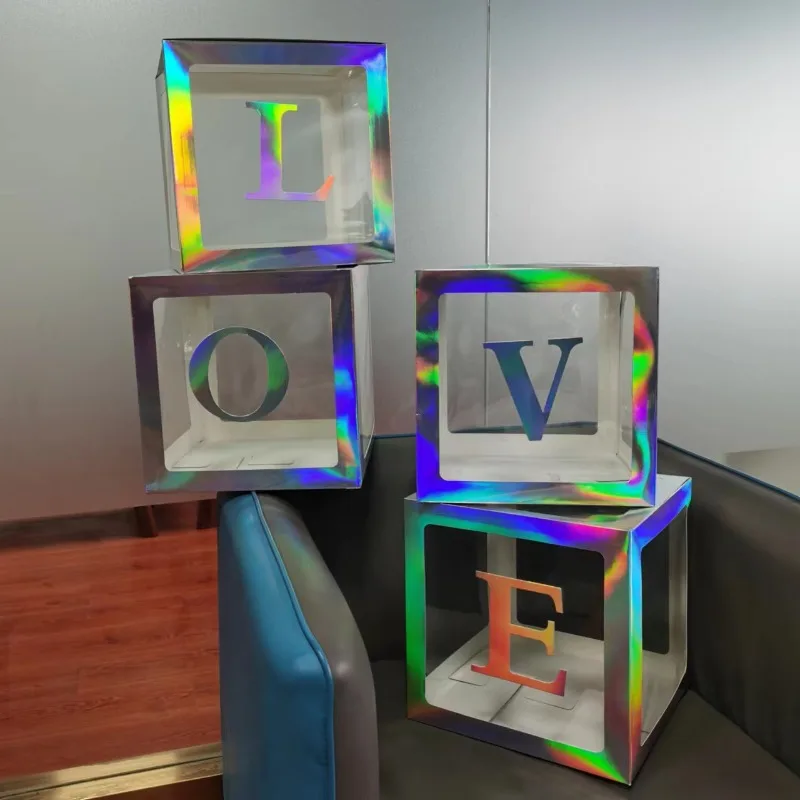 

Surprise Box Clear Balloon Love Wedding Birthday Party Decorations Romantic Proposal Gift Table Centerpiece Photo Backdrop Gift