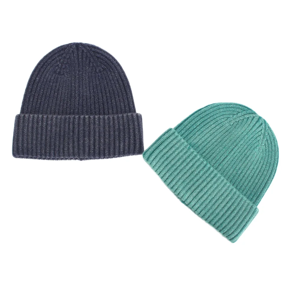 Graphite Washed Knitted Hat for Women with Brimless Outdoor Warm and Thickened Men's Woolen Hat Cycling Hat