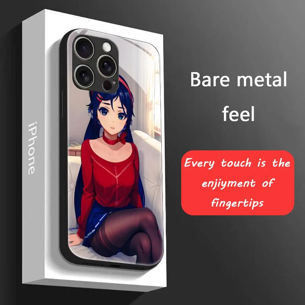 لعبة شعبية لطيف MiSide جراب هاتف آيفون 16 15 14 13 12 11 X XR XS 8 Plus Mini Pro Max الزجاج المغناطيسي جراب هاتف #3