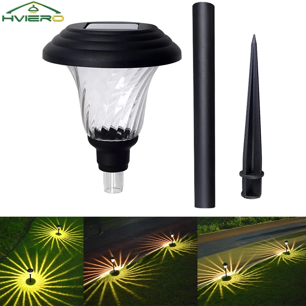 Solar Powered Lawn Lamp Insert Grounds LED Shadow Waterproof Induction Garden Villa Landscape Decoration Courtyard Lighting Bulb