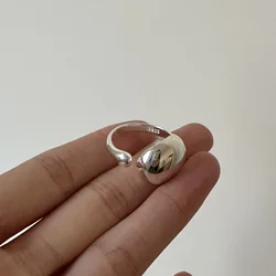New in 925 Sterling Silver Ellipse Smooth surface Women's Rings Wedding Luxury Designer Jewelry Wholesale Jewellery Moneys 925