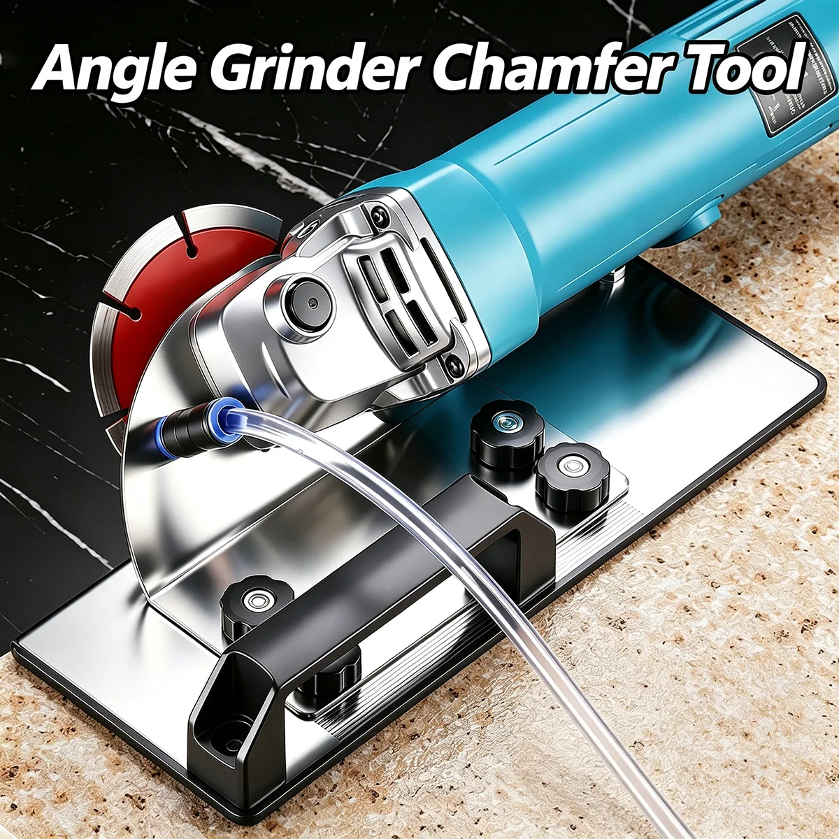 Angle Grinder Tile Chamfering Tool 45 Degree Bevel Edge Cutting Guide Adjustable Extended Base Plate For Ceramic Stone Miter