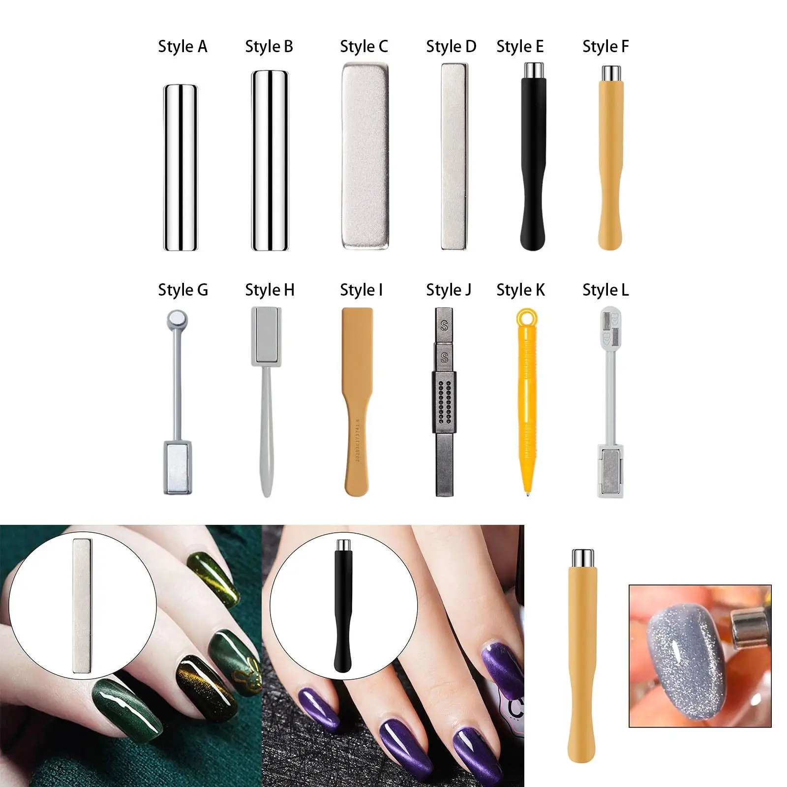 Cat Eye Sticks Nagelpen Gradient Design Tools voor DIY 3D Nail Art Home Studio