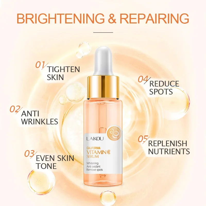 Repel Melanin Vitamin C Serum 30ml Anti Wrinkle Aging Moisturize Antioxidant Face Essence Improve Skin Tone Brightening