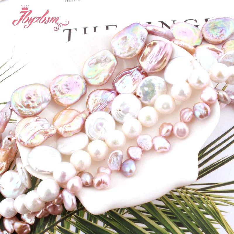 Natural Freshwater Pearl Edsion Beads Loose Natural Stone Beads For Jewelry Making DIY Necklace Bracelets Earring Strand 15\