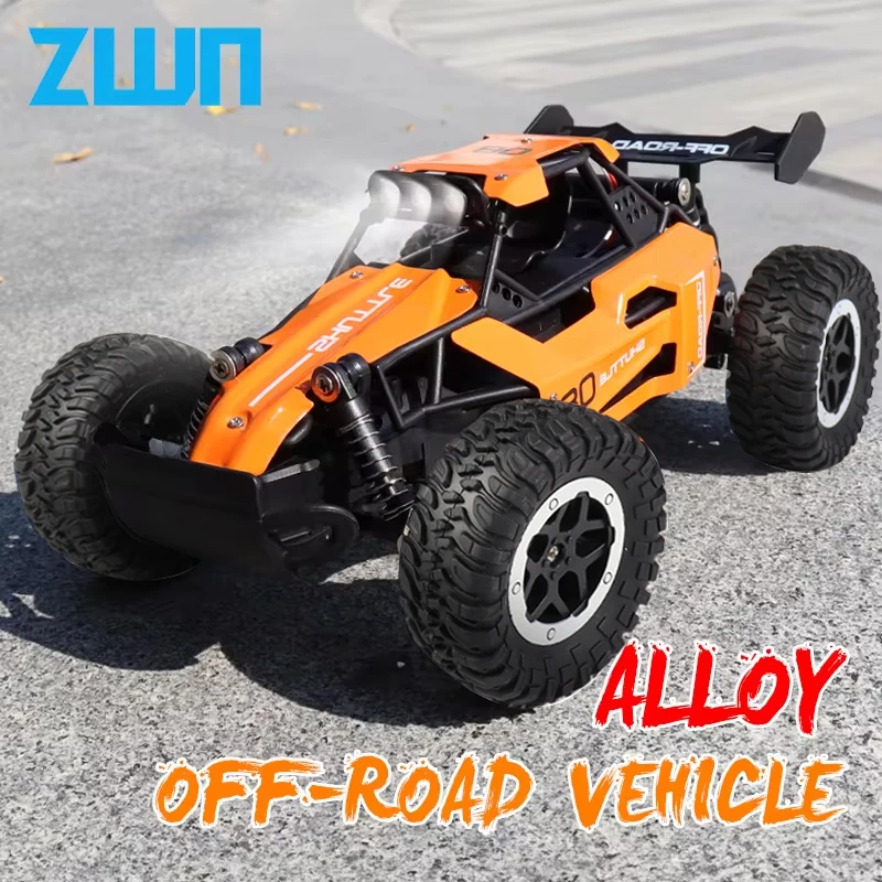 ZWN 1:16/1:20 Alloy RC Car With LED Light 2.4G Off-Road  Remote Control Climbing Vehicle Outdoor Cars Toys Gifts for Children