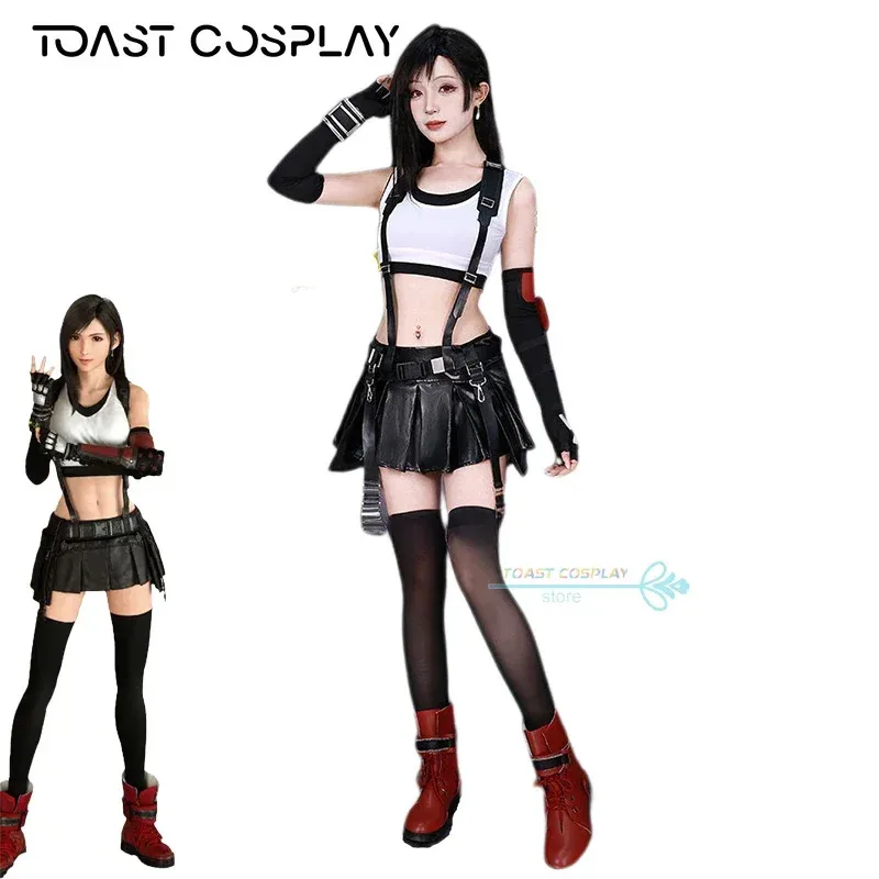 

FF VII Tifa cosplay costume game cosplay costume Tifa locart anime rode play Halloween party suits