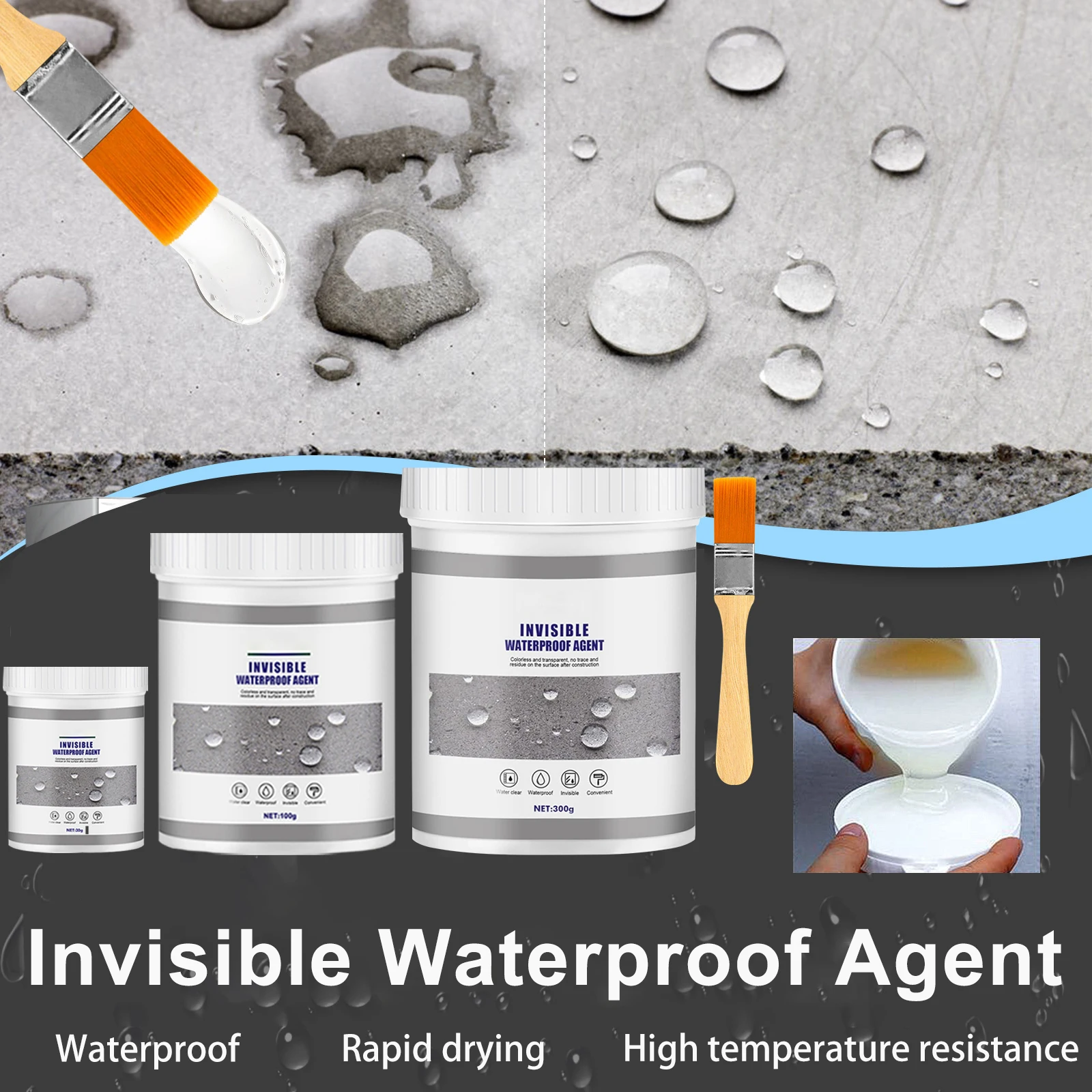 Selante Impermeável Invisível, Revestimento Transparente, Cola à Prova de Vazamentos, Isolante Super Forte, Ferramenta Multiuso para Reparos em Casa e Banheiro