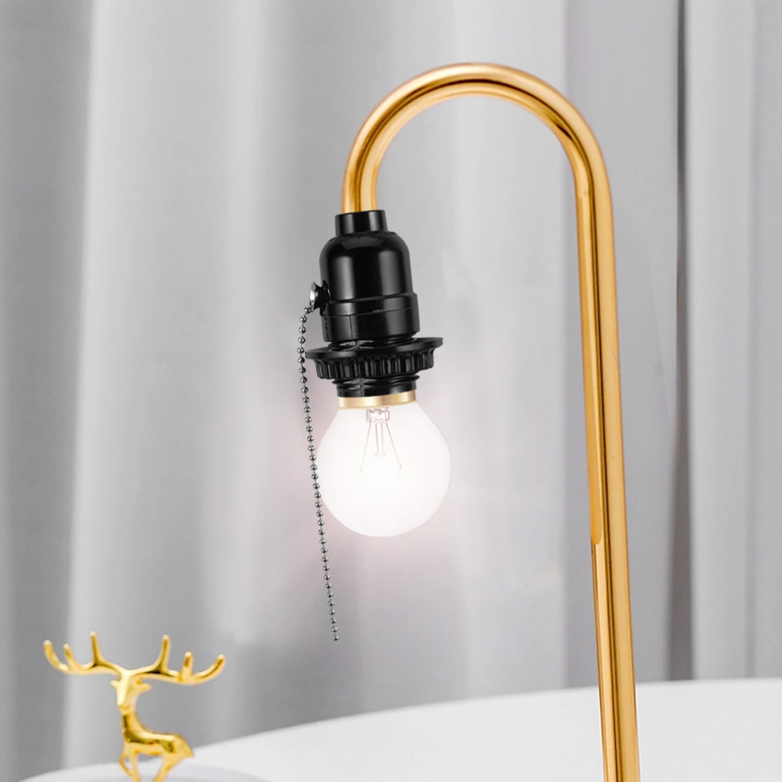 

Pull Cord Lamp Holder E26 Screw Base Lampholder Chain Switch Durable Lamp Parts Ceiling Light Fixture Socket