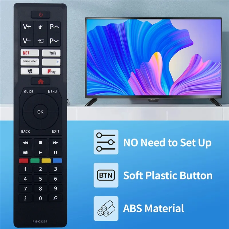 【B74A】Remplacer la télécommande RM-C3265 pour la télécommande TV LCD JVC RM-C3265