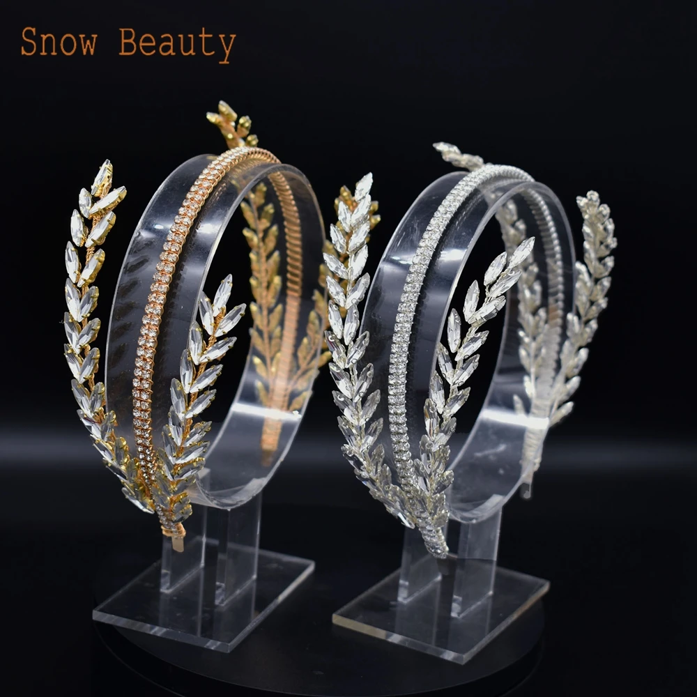 DZ030 Luxury Rhinestone Wedding Headband Bridal Headpieces Hair Accessories for Brides Women and Girls Bridesmaids Headdress