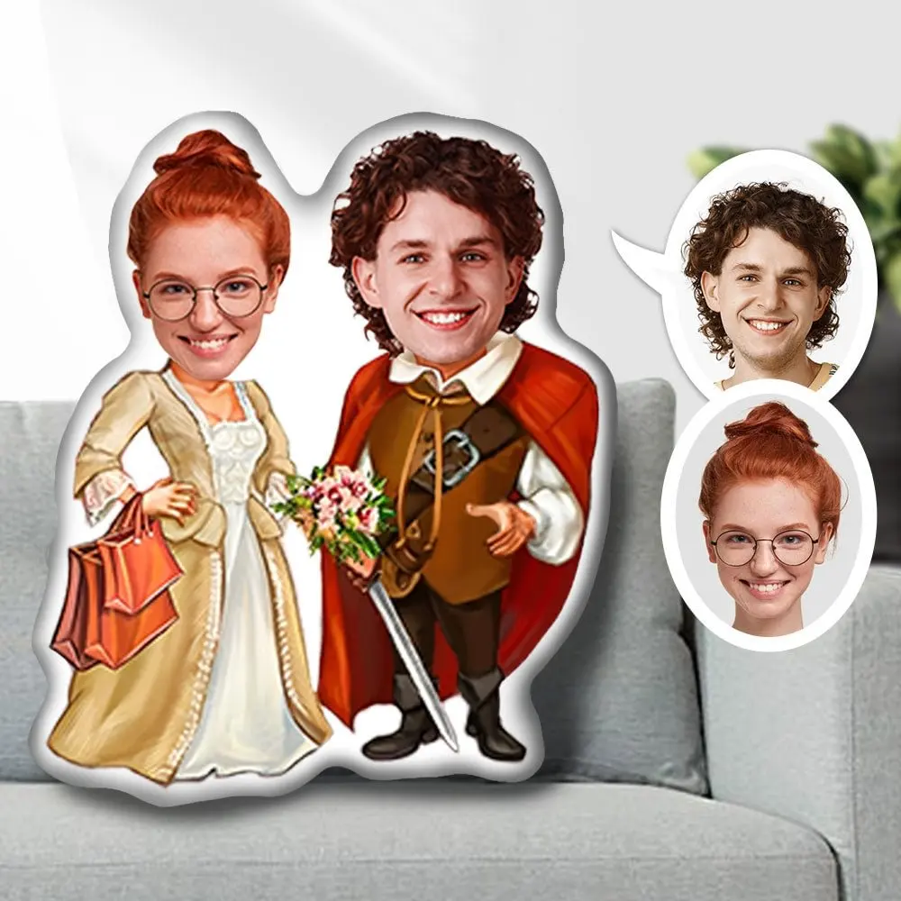 Minime-almohada personalizada para pareja, cojín de San Valentín con foto de cara, día conmemorativo, regalo creativo, juguetes personalizados para amantes