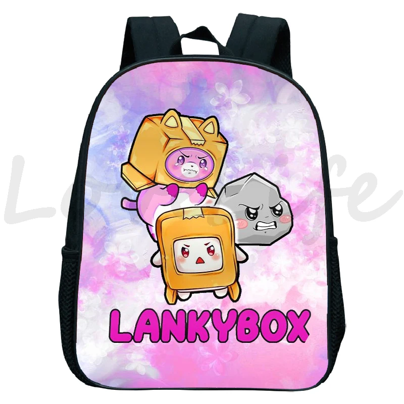 Ransel Anak-anak Gambar 3D Lankybox Tas Buku Kartun Anak Laki-laki Perempuan Tas Sekolah Anime Ransel Balita Hadiah Tahan Air Mochila