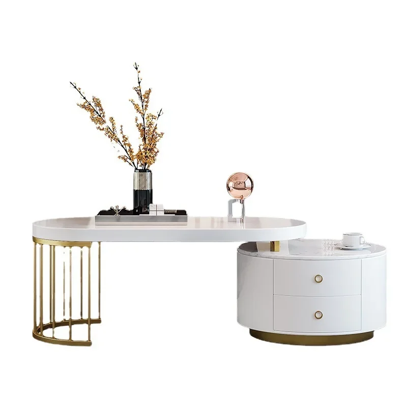 H1  light luxury coffee table small apartment movable marble tea table combination living room small coffee table
