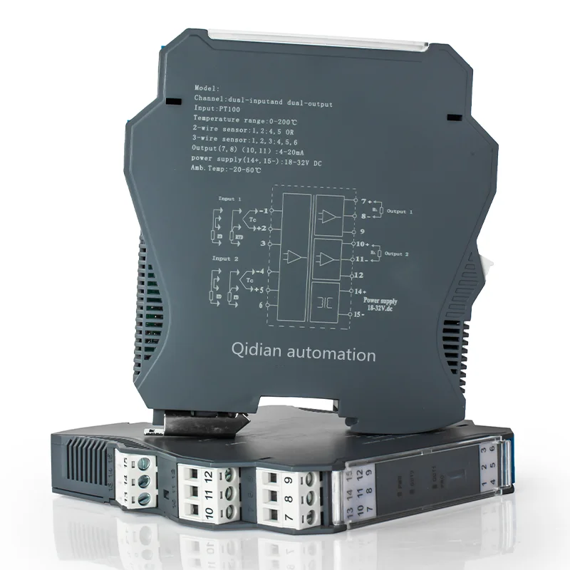 PT100 pt1000 Temperature Transmitter 4-20mA RTD temperature Module Signal Converter DIN rail mounted